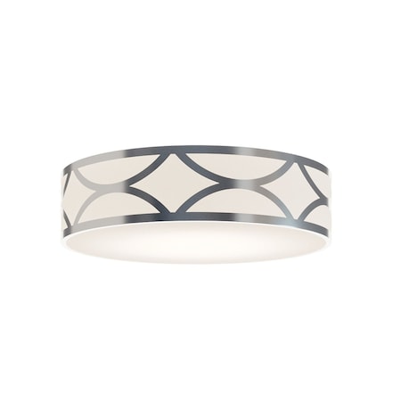 Afx Lake 3-Light 24 in. LED Flush Mount - Painted Nickel LAKF24MBNP